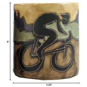 Coffee / Tea Mug - Bicyclist- 16 oz
